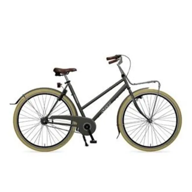Azor City Dames Mat graniet - De rubuste stadfiets met een hip design! Rechtstreeks Van De Fabrikant