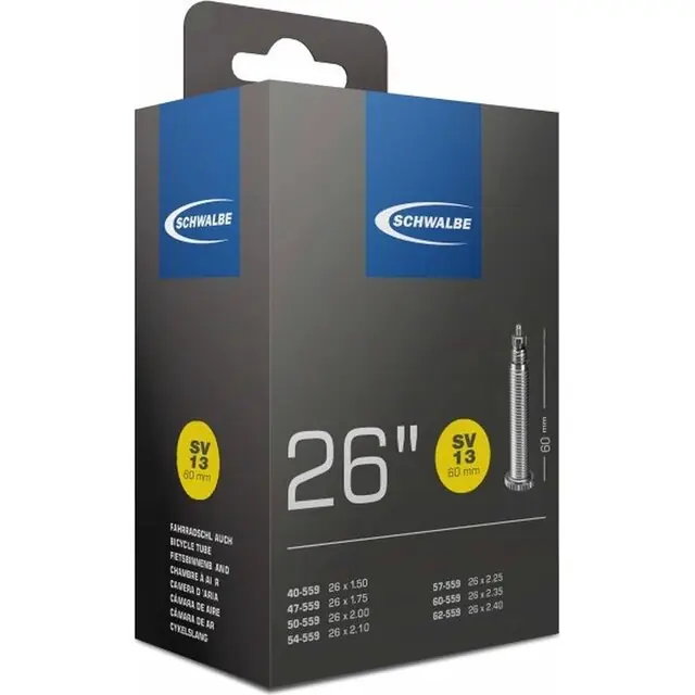 Actieprijs Binnenband Schwalbe SV13 XL 26x1.50/2.50 40/62-559 Frans ventiel 60mm