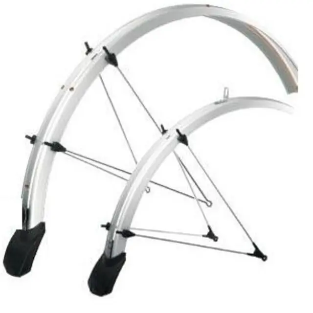 Spatbordset Elegance 28" x 46 mm - zilver Beperkt Aanbod
