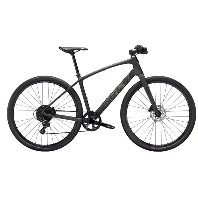 TREK FX Sport 5 - licht gewicht carbon fitness fiets Op = Op