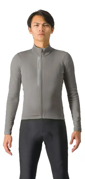 Castelli Entrata Thermal Jersey Gunmetal Gray / Silver Gray Nieuw