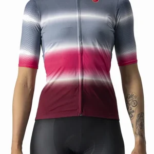 Castelli Dolce Korte Mouw Lichtblauw/Bordeaux Veilige Betaling