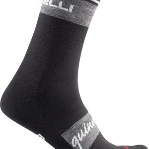 Castelli Quindici Soft Sokken Zwart/Grijs/Rood Goedkoop