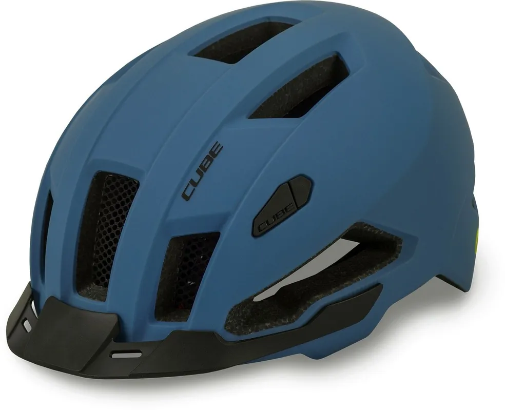 Cube Helm Evoy Hybrid Mat Blauw Must-Have