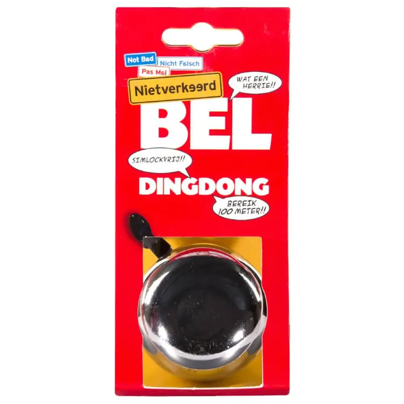 Seizoensaanbieding NIET VERKEERD NV bel Ding Dong 60mm chroom