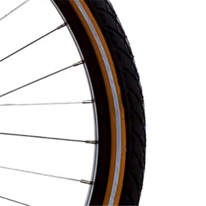 Bestseller Deli Tire Buitenband SA-206 24 x 1.75 - Zwart met Gele Reflectie voor Stadsgebruik