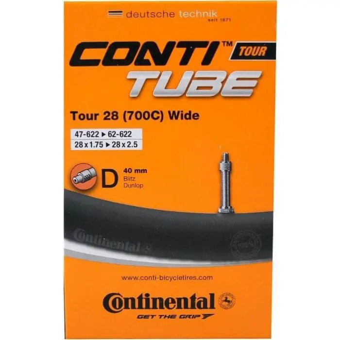 Continental Binnenband Tour 28 (700C) Wide 28 x 1.75 - 2.50 met Hollands Ventiel 40mm kopen Gecertificeerd