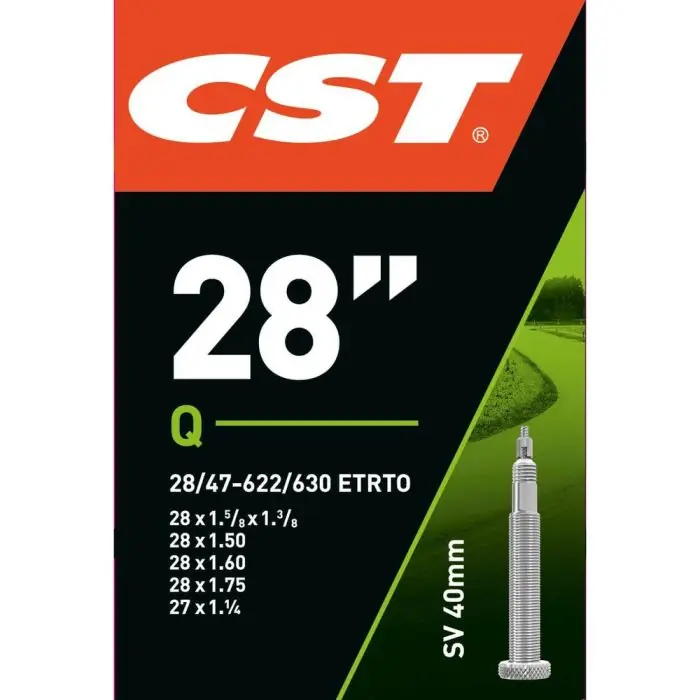 CST Binnenband 28 x 1 3/8 - 1.75 met Frans Ventiel 40mm voor Diverse Bandenmaat Rechtstreeks Van De Fabrikant
