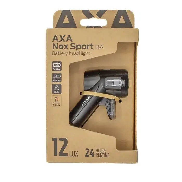 Axa Nox Sport Koplamp 12 Lux - Zwart voor Optimale Zichtbaarheid op de Fiets Finale Uitverkoop