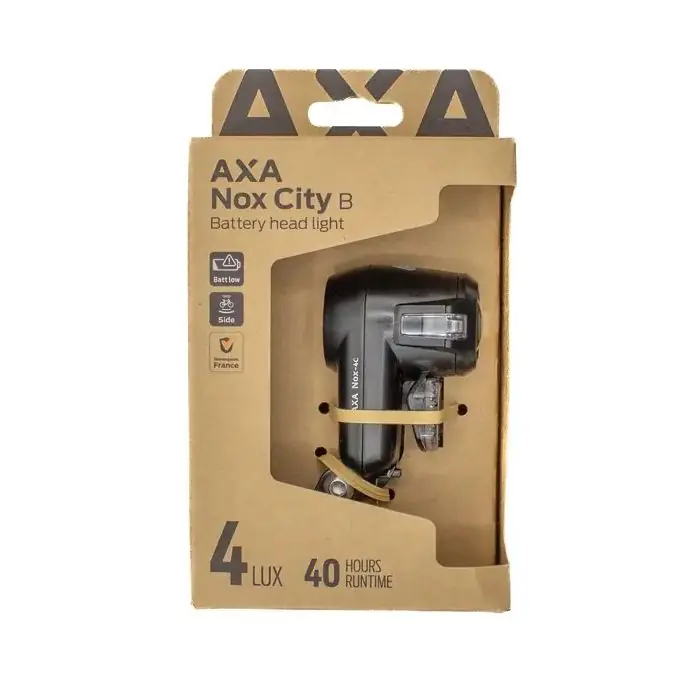 Weekendaanbieding Axa Nox City Koplamp Batterij 4 Lux Zwart - Zichtbaar tot 1000m