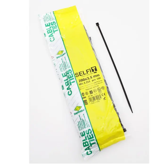 selco zak kabelstrips zwart 200mmx3,5mm (100) Weekendaanbieding