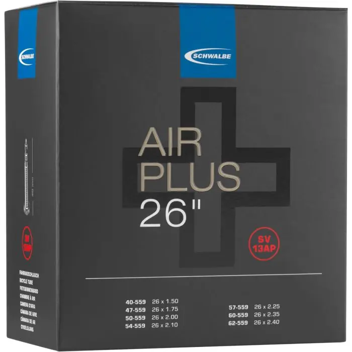 Schwalbe Air Plus 26 inch Binnenband - Duurzaam en Lekbestendig (SV13AP) Weekendaanbieding