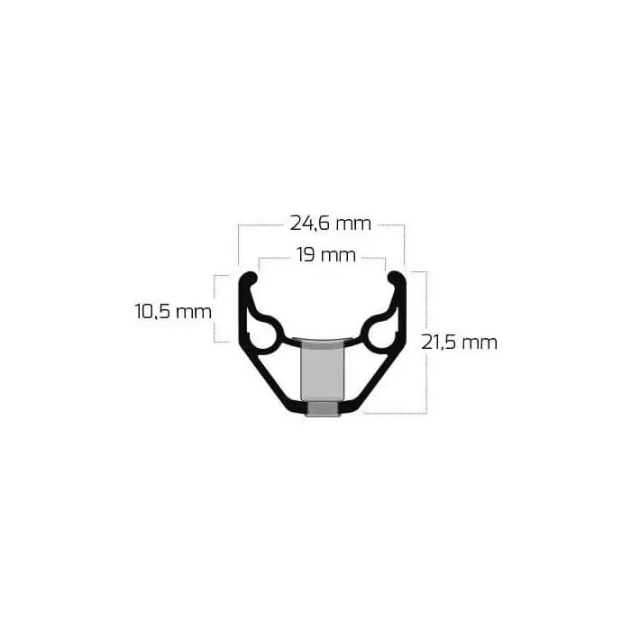Korting Ryde velg 26 ZAC2000 zwart 24.6mm