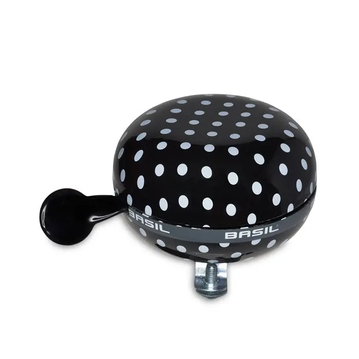 Basil bel ding dong 80mm dots zwart/wit Hoge Kwaliteit