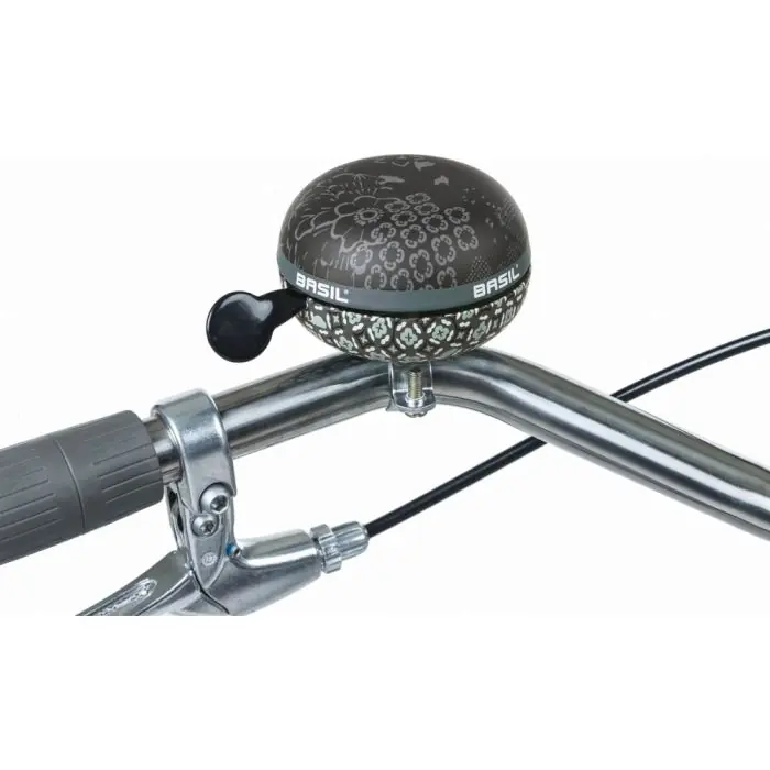 Basil bel Boheme charcoal stijlvolle fietsbel met luid ding dong geluid Laatste Versie