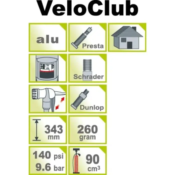 Alleen Vandaag Icetoolz mini voetpomp VeloClub hogedruk