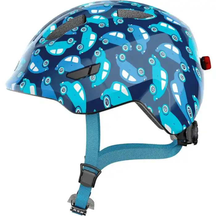 Abus helm Smiley 3.0 LED blue car S 45-50cm Op = Op