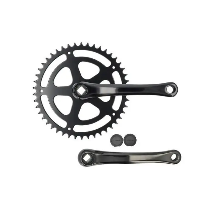 Dagaanbieding Crankstel 1V 1/2x1/8" 170mm Aluminium 46T Zwart - Duurzaam en Lichtgewicht Fietsonderdeel