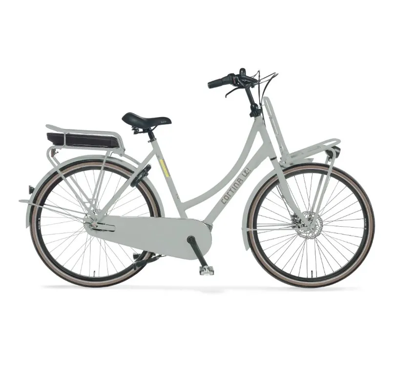 Express Levering Cortina E-U4 Transport Dames Smooth Grey Matte Bikesland.nl