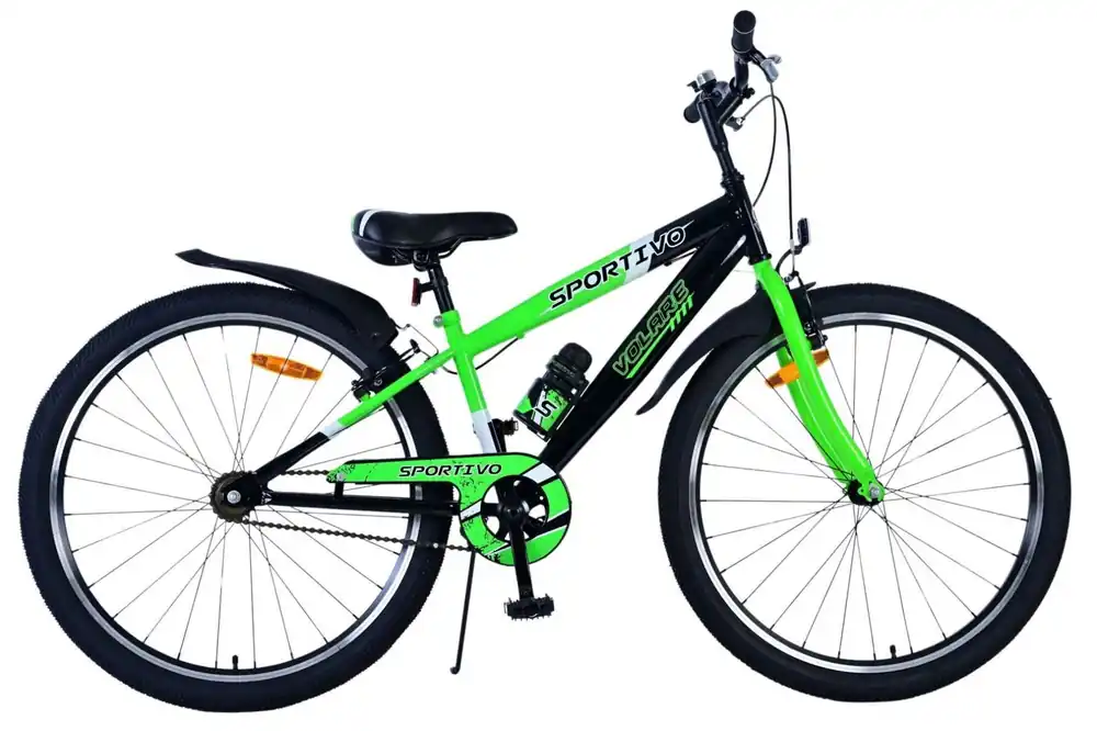Volare Sportivo 26 inch Kinderfiets – Groen/Zwart – Twee Handremmen Stoer & Veilig Betaalbaar