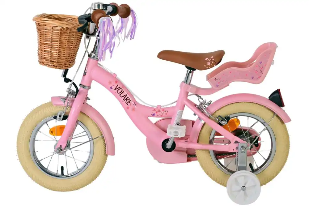 Volare Blossom Kinderfiets 12 inch Roze – Meisjesfiets met Twee Handremmen Rechtstreeks Van De Fabrikant