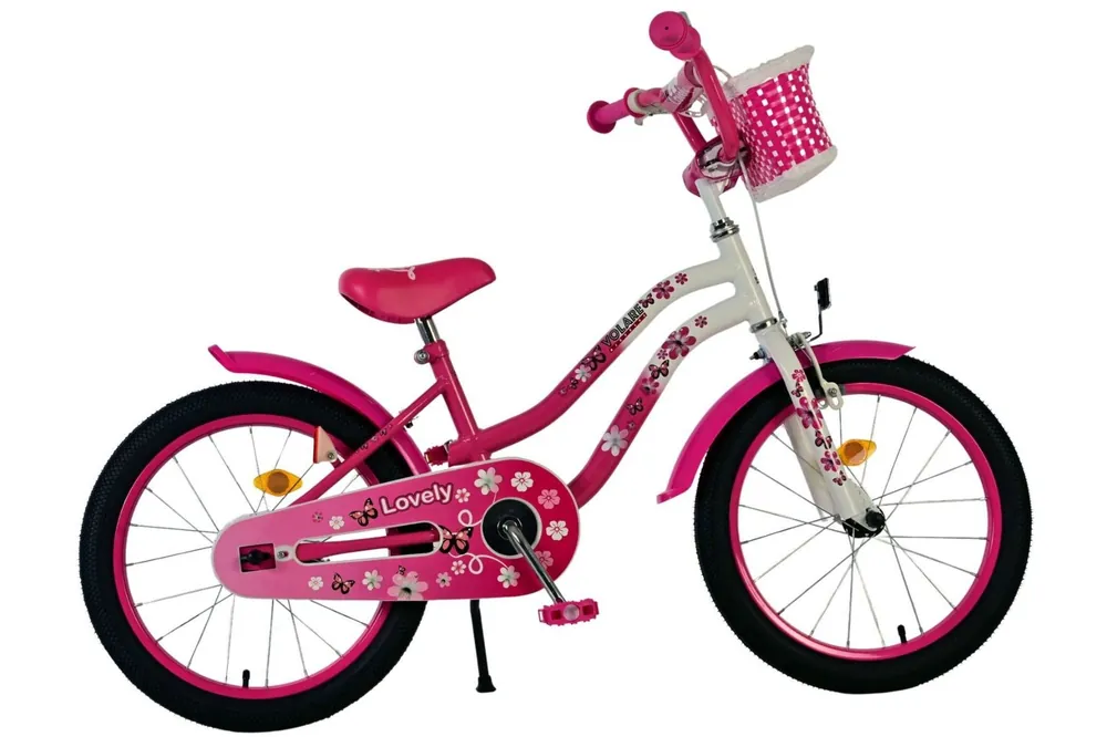 Volare Lovely Kinderfiets 18 inch Roze/Wit Bikesland.nl Korting