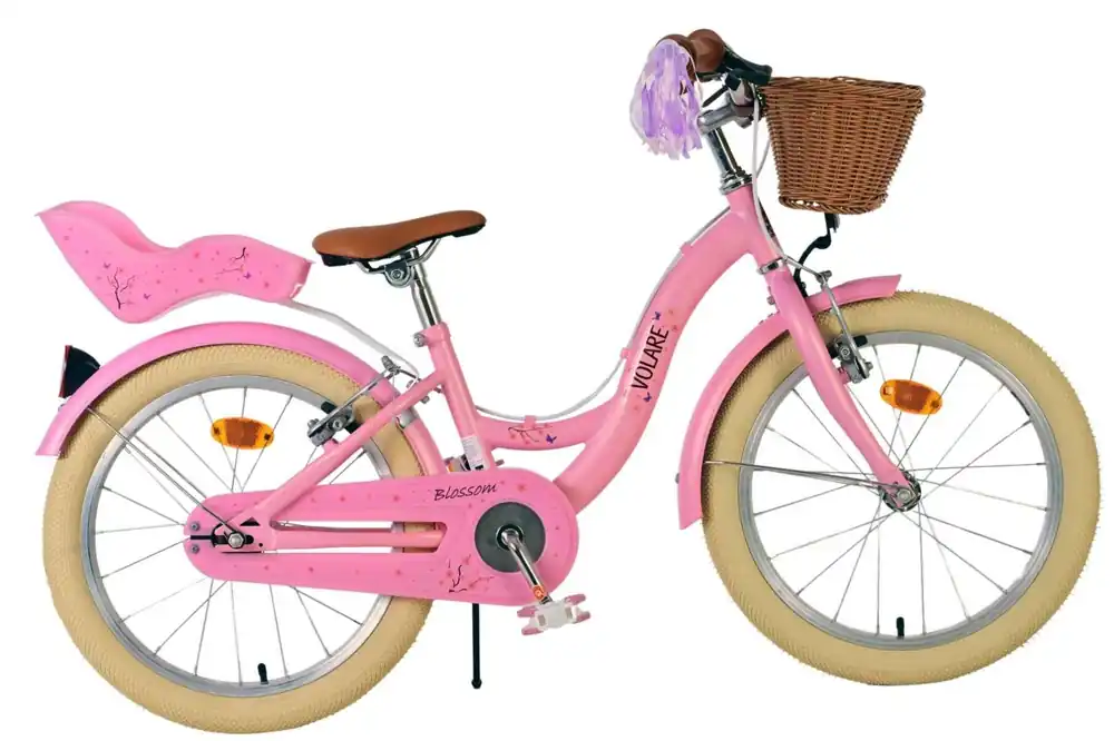 Rechtstreeks Van De Fabrikant Volare Blossom Kinderfiets 18 inch – Meisjes – Roze – 2 Handremmen