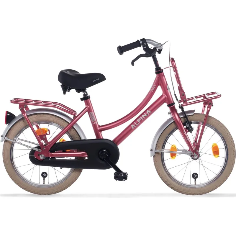 Veilige Betaling Alpina Cargo Kinderfiets 16 inch Berry Red Bikesland.nl