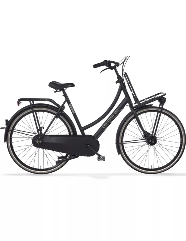 Op = Op Cortina U4 Transport Damesfiets 28 inch 7V Jet Black Matt kopen Transportfiets dames Bikesland