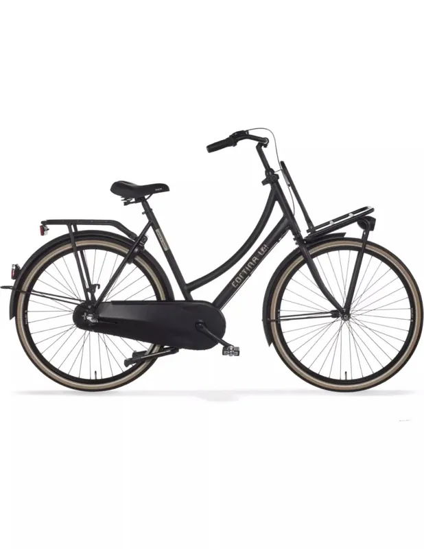 Meest Verkocht Cortina U4 Transport Damesfiets 28 inch 3V Jet Black Matte – Framehoogte 50 kopen Bikesland