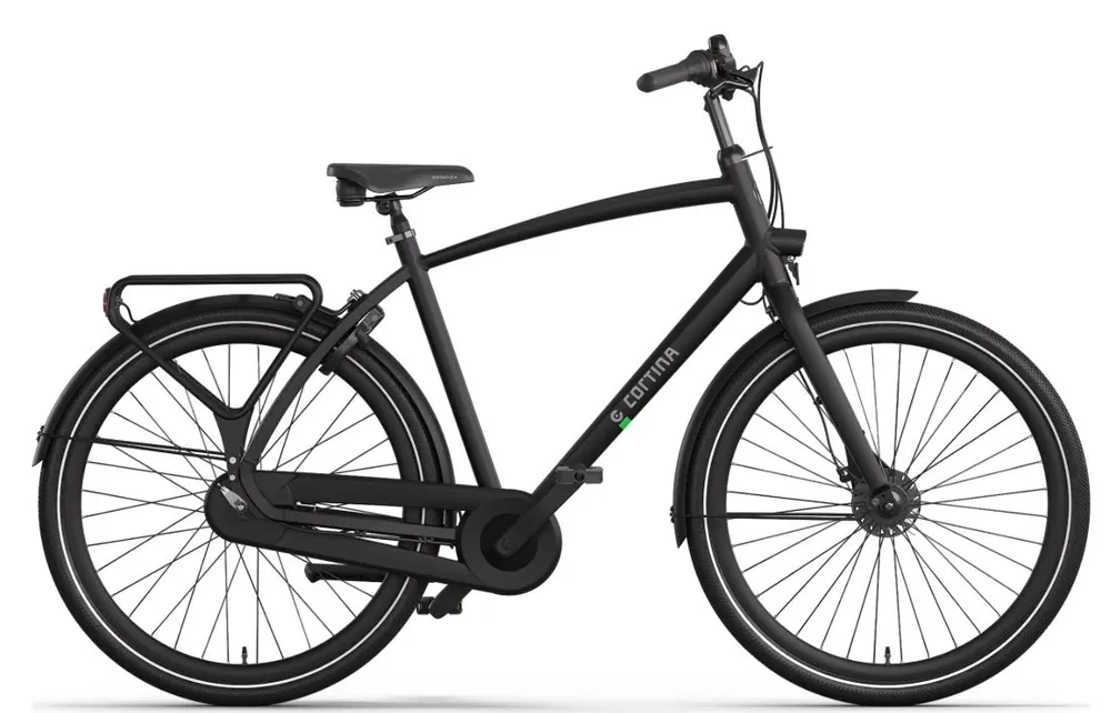 Nu Kopen Cortina Tide Herenfiets 65cm Jet Black Matte 7 Versnellingen