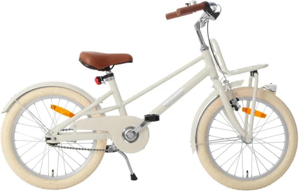 Aanbieding AMIGO Urban 18 inch Kinderfiets – Zandbruin Aluminium frame met voordrager en ringslot