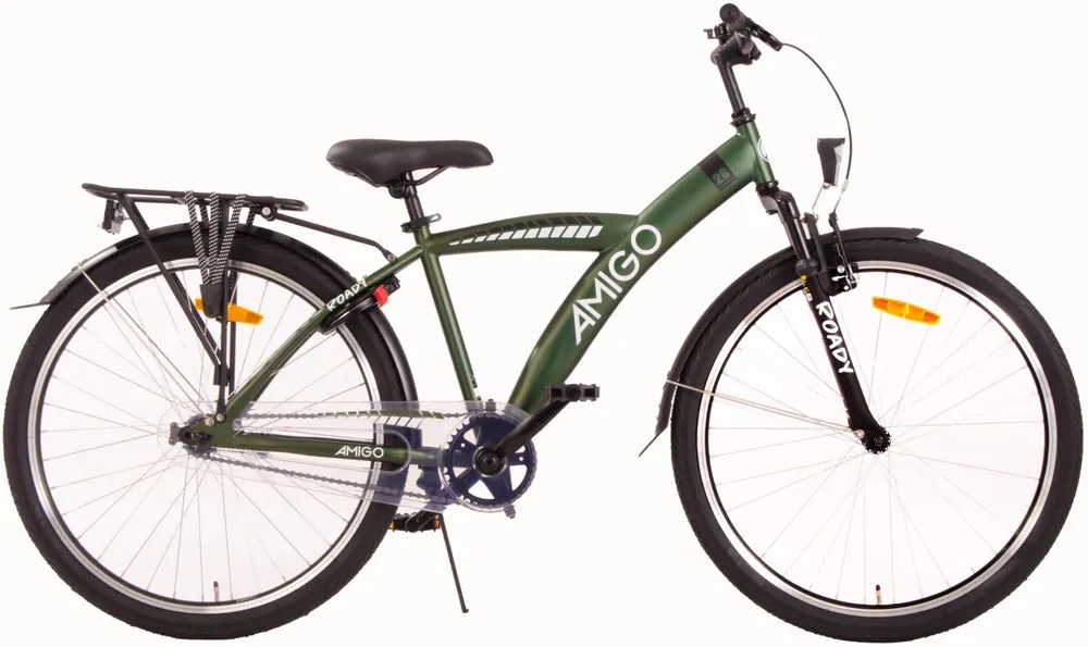 AMIGO Roady 26 Inch Jongensfiets – Groen Verende Voorvork & Ringslot Laatste Versie