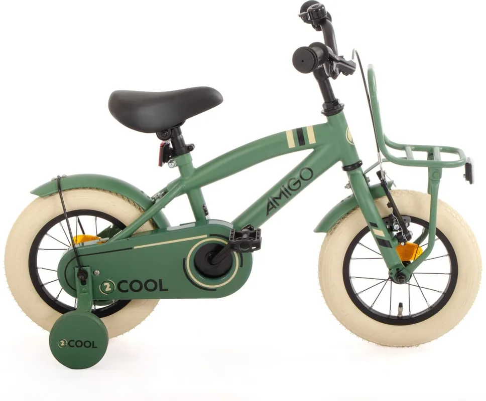 AMIGO 2Cool 12 Inch Jongens Terugtraprem Groen Direct Beschikbaar
