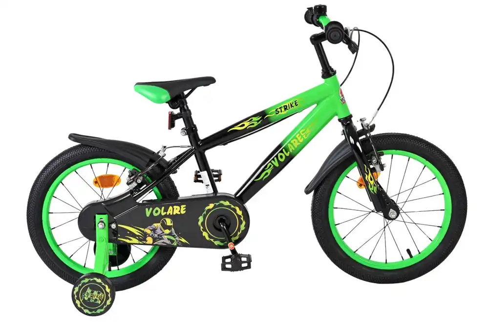 Speciale Aanbieding Volare Strike Kinderfiets 16 inch Zwart Groen Bikesland.nl