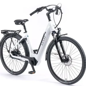 Superprijs Levit Calvia 5 - wit parelmoer - elektrische damesfiets 55cm 468 Wh (tot 120km)