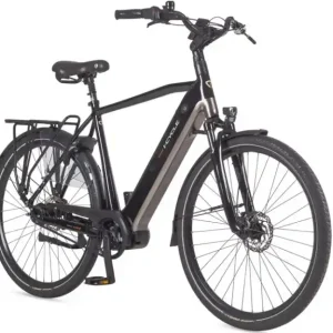 Beste Prijs Icycle Vibe Belt - glanzend zwart - elektrische herenfiets 540Wh (tot 130km) 58